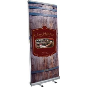 Aquila Double-Sided Banner Stand left