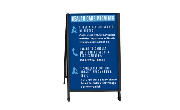 outdoor double sided sign front