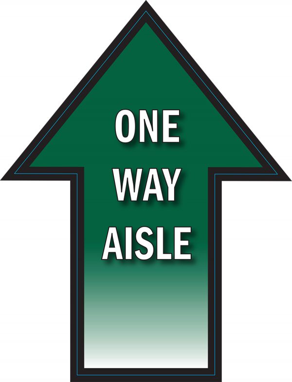 One-Way Aisle Arrow Floor Decal