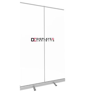 47.25″ Retractable Banner Shield with Printing left