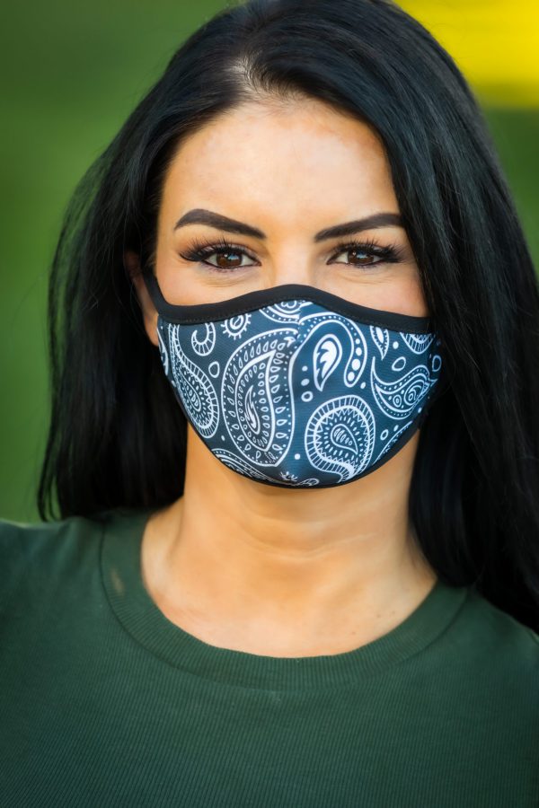 Women's Paisley Face Covering front